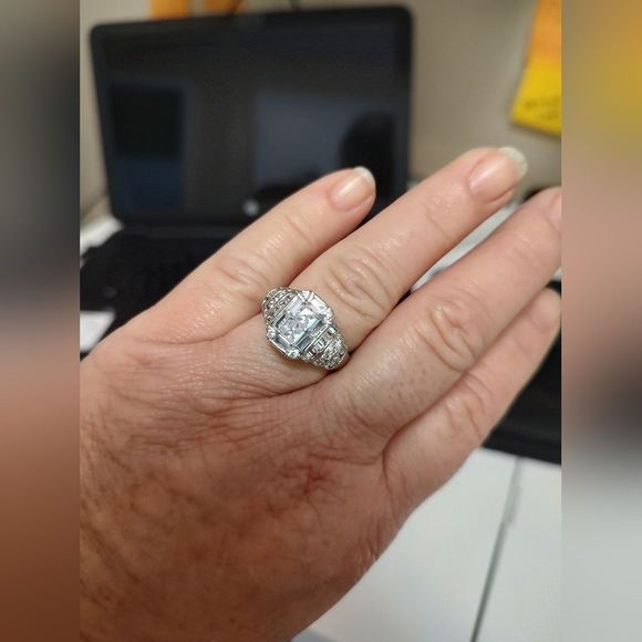 Sterling Silver Cocktail Ring Size 9.5 - Picture 5 of 5